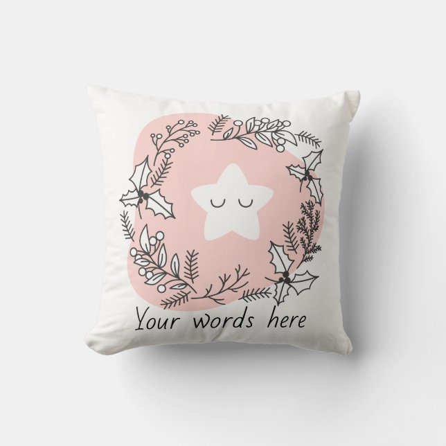 Creëer uw eigen retro kerstster kussen (Voorkant)