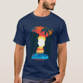 Creëer Uw eigen retro kunst tropische zonsondergan T-shirt (Voorkant)