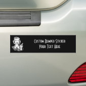 CREËER UW EIGEN RETRO MAD HOUSEWIFE GIFTS BUMPERSTICKER (Op auto)