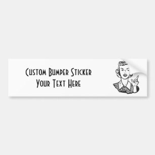 CREËER UW EIGEN RETRO MAD HOUSEWIFE GIFTS BUMPERSTICKER