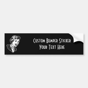 CREËER UW EIGEN RETRO MOM SCOLDING GIFTEN BUMPERSTICKER