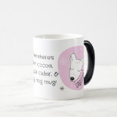 Creëer uw eigen retro rendier roze kerst magische mok (Voorkant rechts)