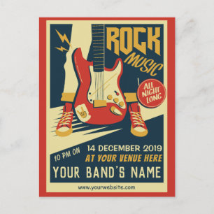 Creëer uw eigen Retro Rock Music briefkaart