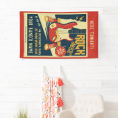 Creëer uw eigen Retro Rock muziekbanner Spandoek (Insitu)