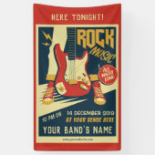 Creëer uw eigen Retro Rock muziekbanner Spandoek (Verticaal)