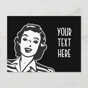 CREËER UW EIGEN RETRO SMILLE VROUWENGIFTEN BRIEFKAART