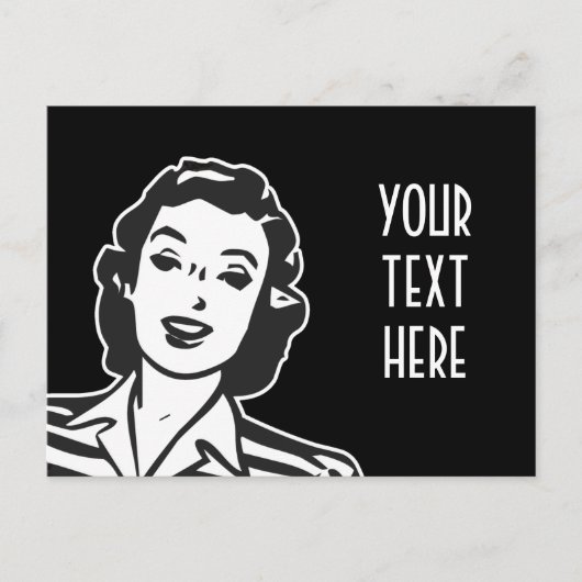 CREËER UW EIGEN RETRO SMILLE VROUWENGIFTEN BRIEFKAART (Voorkant)