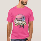 Creëer Uw eigen Retro Tropical Beach Bum T-shirt (Voorkant)
