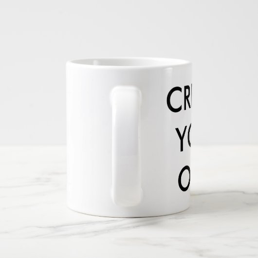 Creëer Uw eigen  reuzenMok Grote Koffiekop (Achterkant)