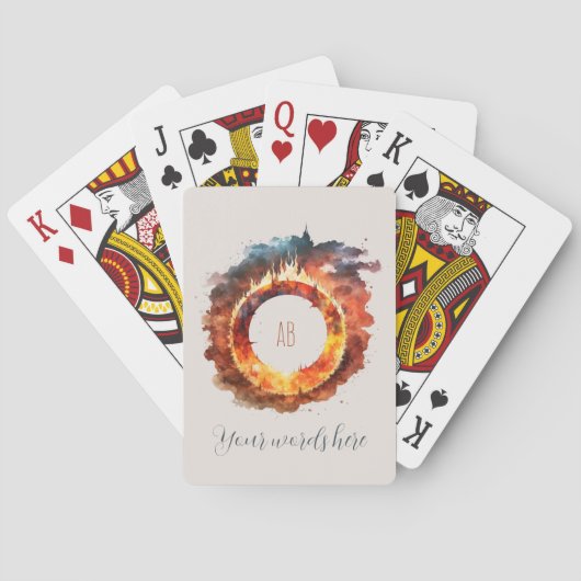 Creëer Uw Eigen Ring van Vuur Pokerkaarten (Achterkant)