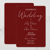 Creëer Uw eigen rode bruiloft Kaart (Voorkant / Achterkant)