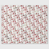 Creëer Uw eigen rode en groene kerstpaisley Cadeaupapier (Vlak)