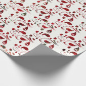 Creëer Uw eigen rode en groene kerstpaisley Cadeaupapier (Hoek)