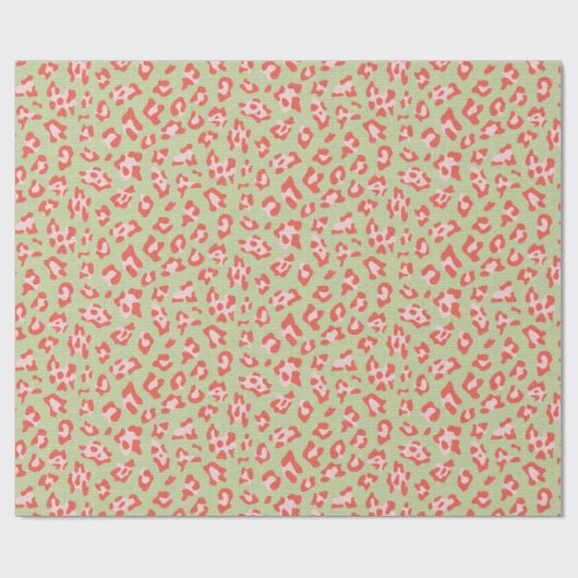 Creëer Uw eigen rode en roze luipaard afdrukken Gr Cadeaupapier (Vlak)