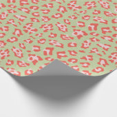Creëer Uw eigen rode en roze luipaard afdrukken Gr Cadeaupapier (Hoek)