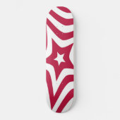 Creëer Uw eigen rode en witte ster Persoonlijk Skateboard (Voorkant)