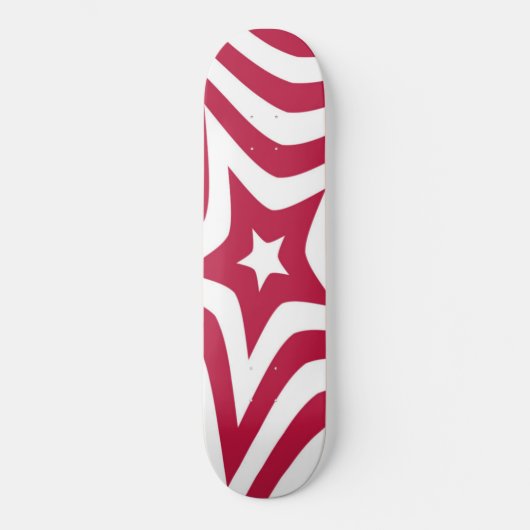 Creëer Uw eigen rode en witte ster Persoonlijk Skateboard (Voorkant)