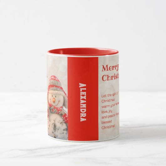 Creëer uw eigen Rode familie Kerstmis Mok (Midden)