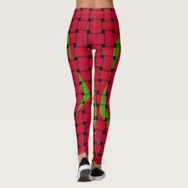 Creëer uw eigen rode geweven taarschildpad leggings