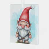 Creëer uw eigen rode gnoom Cadeau Glas Ornament (Voorkant links)