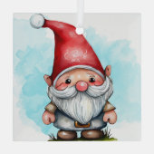 Creëer uw eigen rode gnoom Cadeau Glas Ornament (Achterkant)