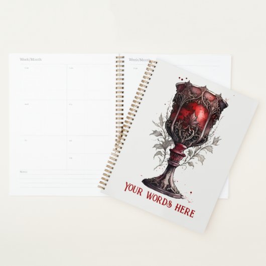 Creëer Uw eigen rode gotische kelk Planner (Display)