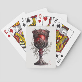 Creëer Uw eigen rode gotische kelk Pokerkaarten