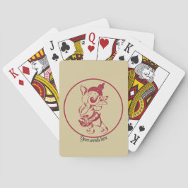 Creëer Uw Eigen Rode & Gouden Ganeshfluit Pokerkaarten