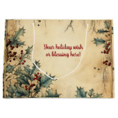 Creëer uw eigen rode Holly perkament Groot Cadeauzakje (Voorkant)