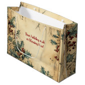 Creëer uw eigen rode Holly perkament Groot Cadeauzakje (Voorkant Gekanteld)