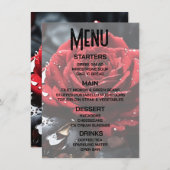 Creëer uw eigen rode roos close-up menu (Voorkant / Achterkant)