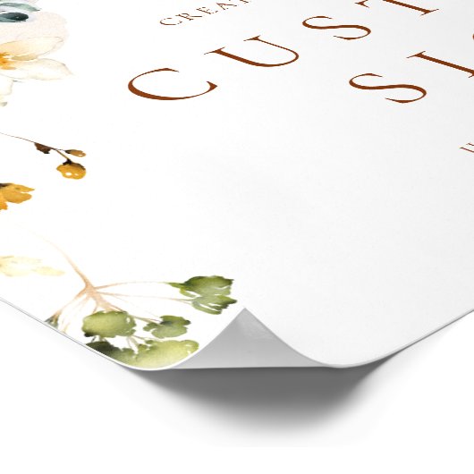 Creëer Uw eigen romantisch bloemig tafelblad teken Poster (Hoek)