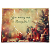 Creëer uw eigen romantische kerstboom groot cadeauzakje (Voorkant)