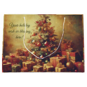 Creëer uw eigen romantische kerstboom groot cadeauzakje (Voorkant)