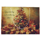 Creëer uw eigen romantische kerstboom groot cadeauzakje (Achterkant)