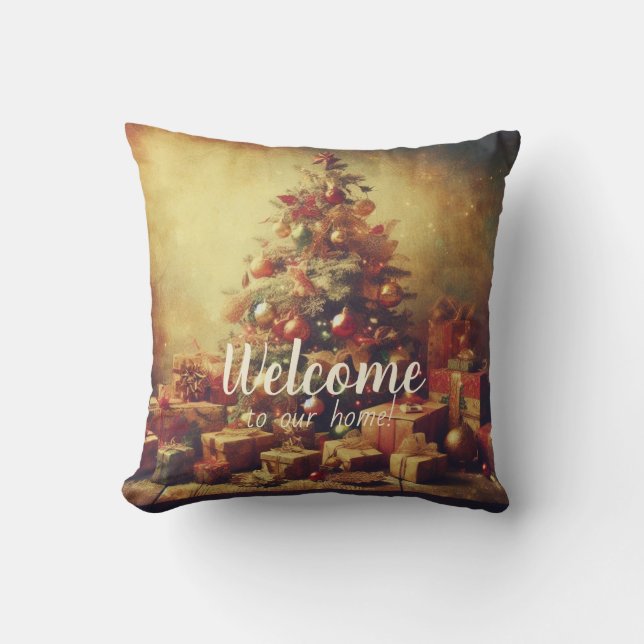 Creëer uw eigen romantische kerstboom kussen (Voorkant)