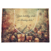 Creëer Uw eigen romantische kerstcadeaus & dennen Groot Cadeauzakje (Voorkant)