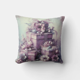 Creëer Uw eigen romantische Paarse & Grijze Cadeau Kussen