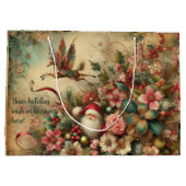 Creëer uw eigen romantische Victoriaans kerstgnoom Groot Cadeauzakje (Achterkant)