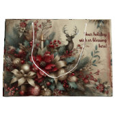 Creëer uw eigen romantische Victoriaans kerststal Groot Cadeauzakje (Voorkant)