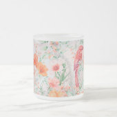 Creëer Uw eigen romantische vogels & bloemen Matglas Koffiemok (Center)