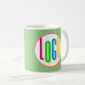 CREËER UW EIGEN ROND LOGO SJABLOON PROTOTYPE KOFFIEMOK (Voorkant rechts)