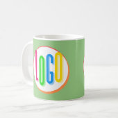 CREËER UW EIGEN ROND LOGO SJABLOON PROTOTYPE KOFFIEMOK (Voorkant links)
