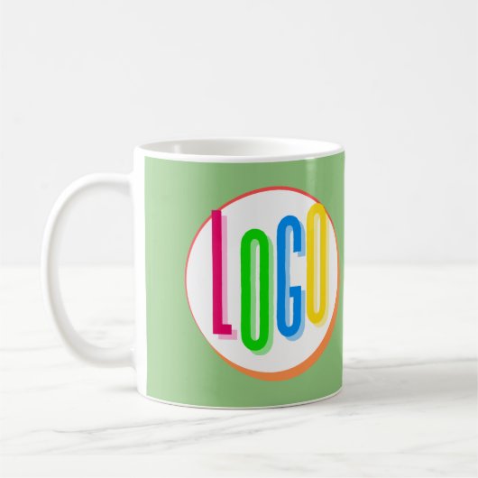 CREËER UW EIGEN ROND LOGO SJABLOON PROTOTYPE KOFFIEMOK (Links)