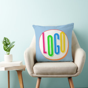 CREËER UW EIGEN ROND LOGO SJABLOON PROTOTYPE KUSSEN