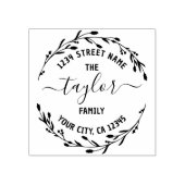 Creëer Uw eigen Ronde Adres Familienaam R Rubberstempel (Afrduk)