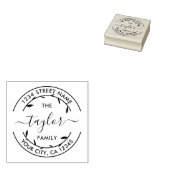 Creëer Uw eigen Ronde Adres Familienaam Rubberstempel (Gestempeld)