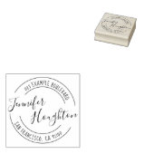 Creëer Uw eigen Ronde Adres van de Naam van het Ma Rubberstempel (Gestempeld)