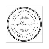 Creëer Uw eigen Ronde adres van de Terugkeer Zelf- Zelfinktende Stempel (Design)