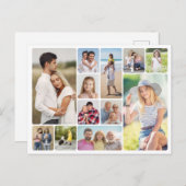 Creëer Uw eigen ronde hoeken 12 fotocollage Briefkaart (Voorkant / Achterkant)
